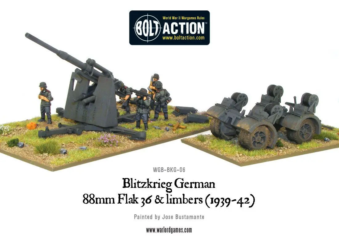 Blitzkrieg German 88Mm Flak 36 & Limbers (1939-42) 1