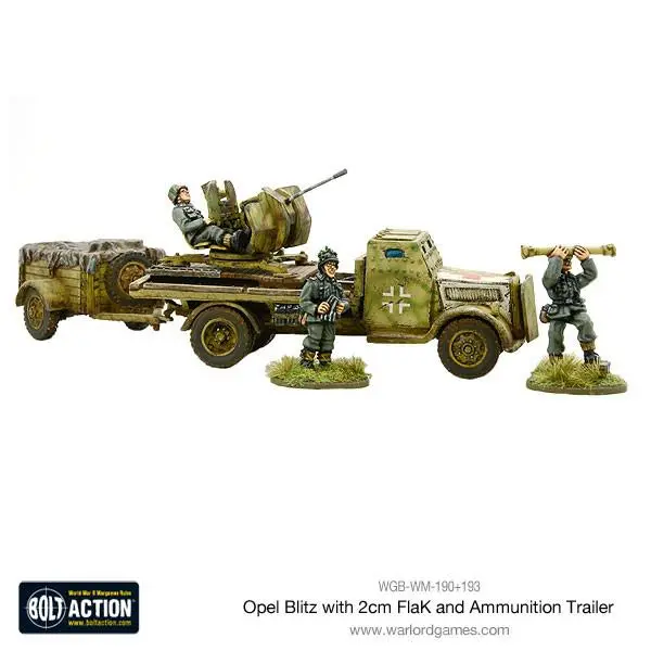 Opel Blitz With 2Cm Flak & Ammunition Trailer 1