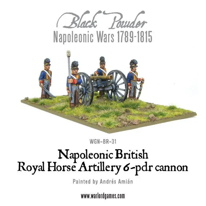 Napoleonic British Royal Horse Artillery 6-Pdr Cannon 1