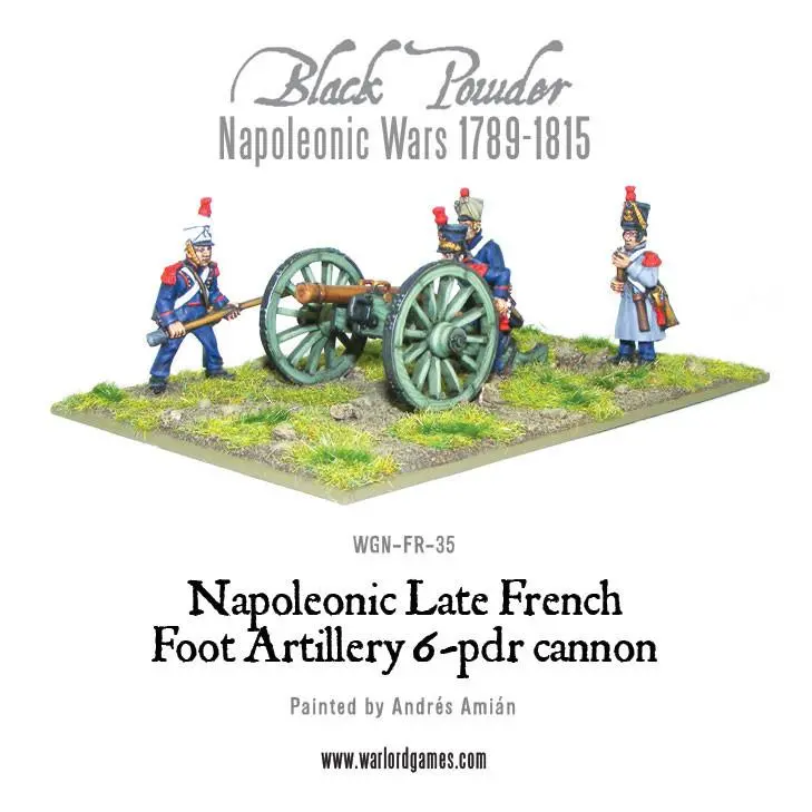 Napoleonic Late French Foot Artillery 6-Pdr Cannon 1