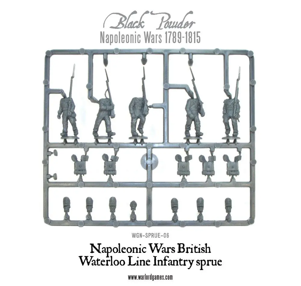 Napoleonic War British Waterloo Line Infantry Sprue 1