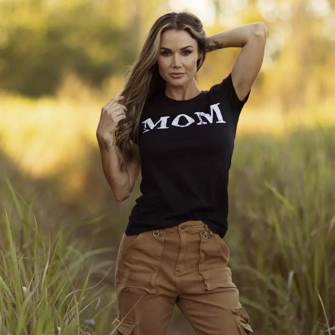 Women's Mom Defined Tee - Black 2