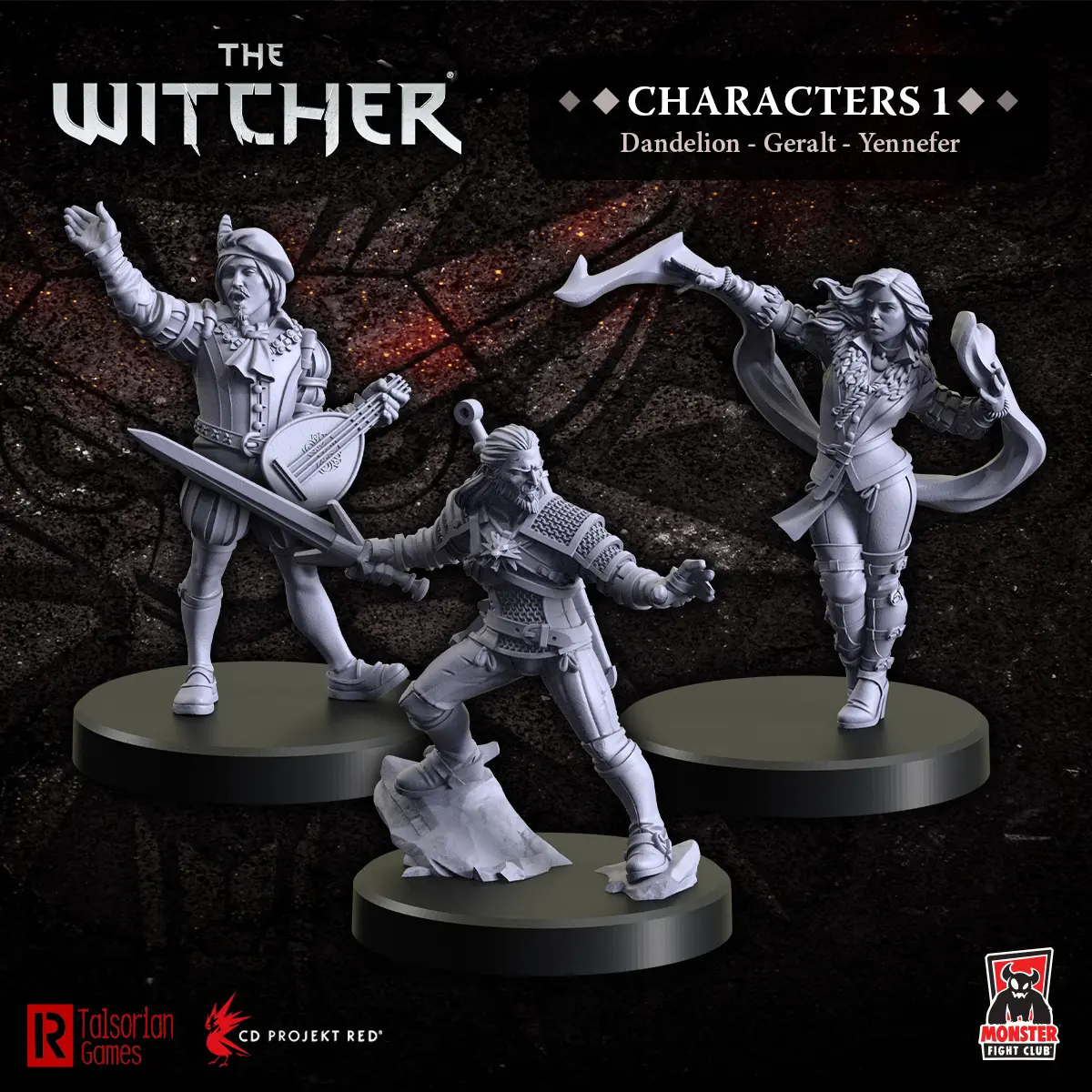 The Witcher - Characters 1: Geralt, Yennefer, Dandelion 1