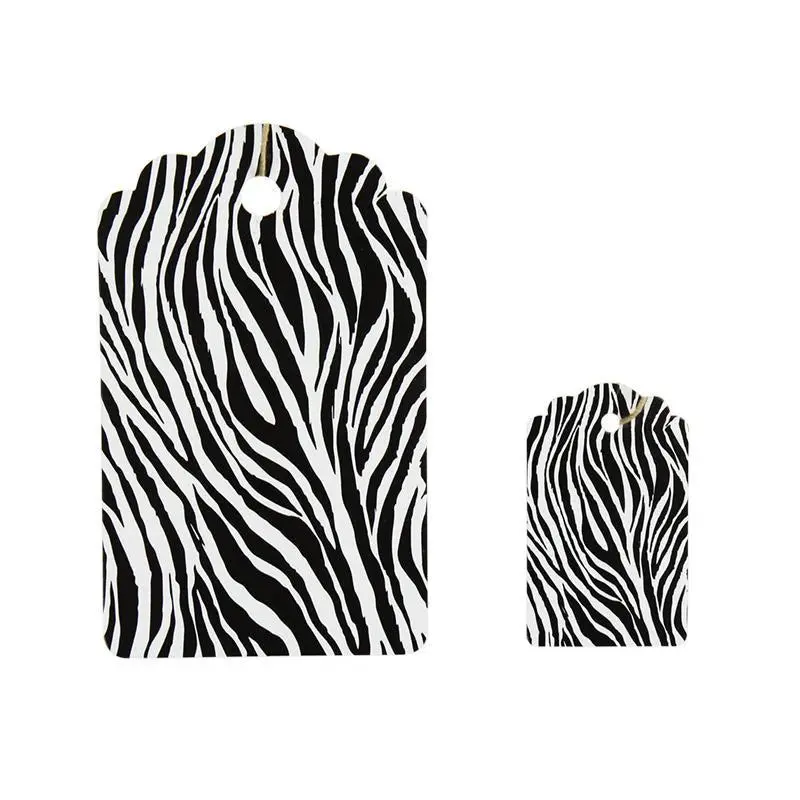 Zebra Stripe Tag (Box Of 100) 2 Sizes 1