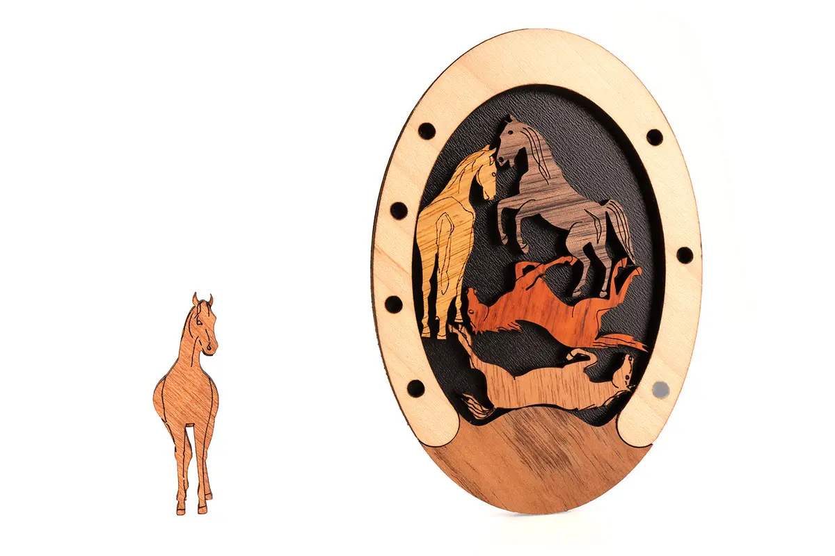 Wild Horses Puzzle - Pferde Hufeisen 1