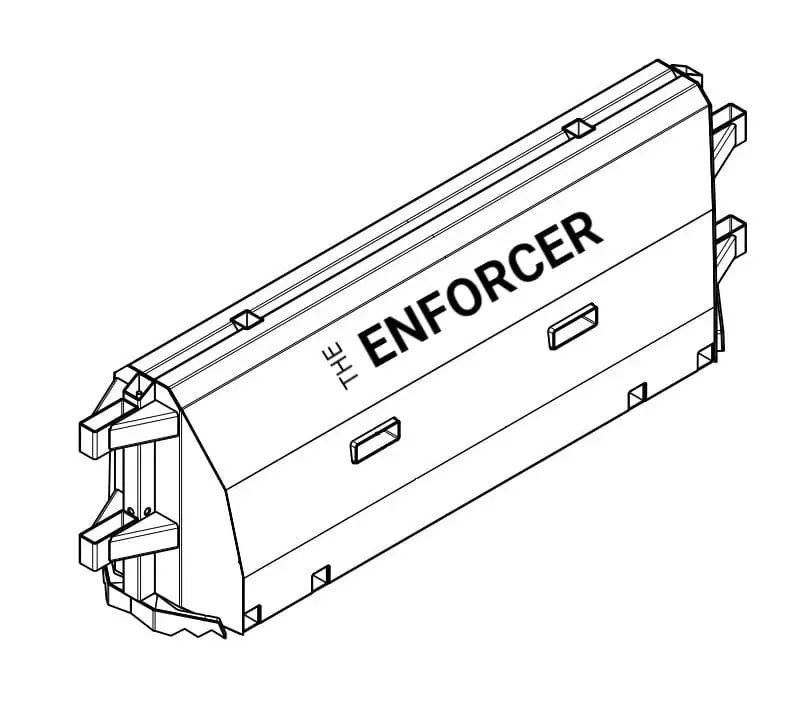 Anti-Ram Mobile Vehicle Barrier, 10 Ft. The Enforcer 1350-Rvb 1
