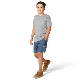 Youth Rugged Flex Heather Short - Blue Horizon Heather 4