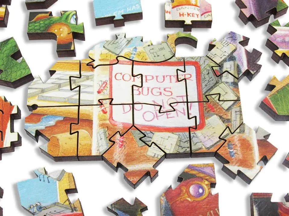 Computer Catastrophe Wooden Jigsaw 2