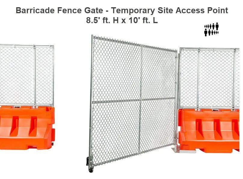 Barricade Fence Gate - Temporary Site Access Point 1