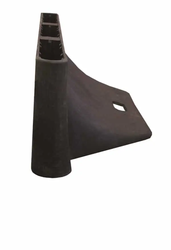 Base For Both The Strongwall Ada Pedestrian Barricade And The Strongwall - Lcd Black 1