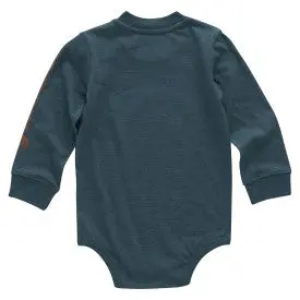Infant Boys Long Sleeve Bear Bodysuit - Atlantic Deep Heather 2