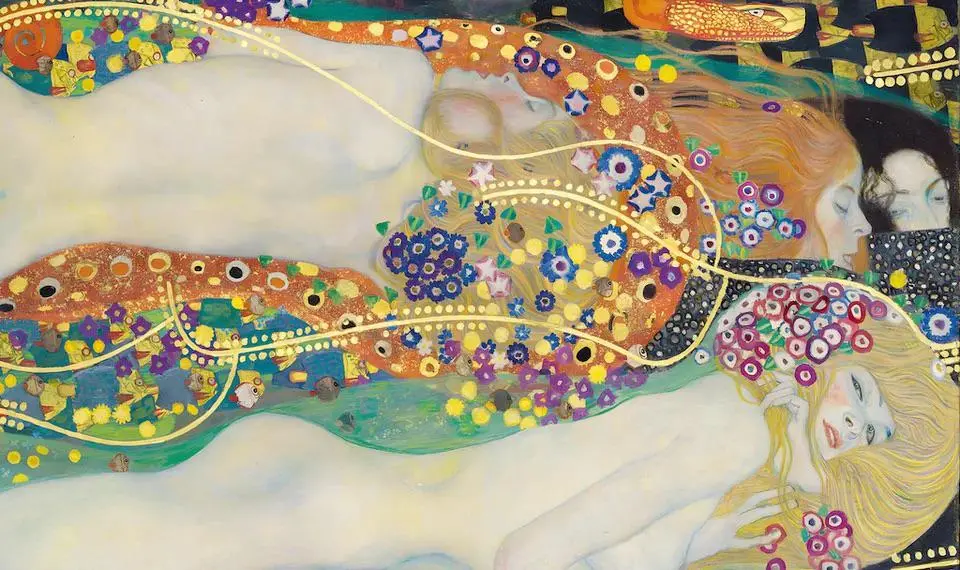 Water Serpents Ii Wooden Jigsaw Puzzle By Gustav Klimt 1