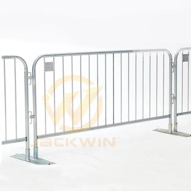 Crowd Control Pedestrian Barriers Hot Galvanized Flat Feet 2.2X1.1M 2