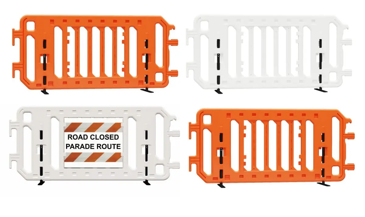 Crowd Control Plastic Barricade "Crowdcade Deluxe" By Plasticade 86"L X 42"H 1