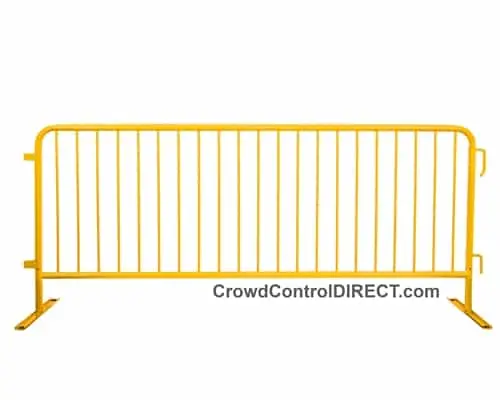 Crowd Control Steel Barricade - Yellow 1