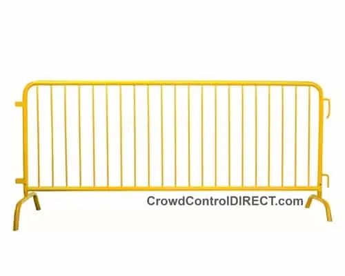 Crowd Control Steel Barricade - Yellow 2