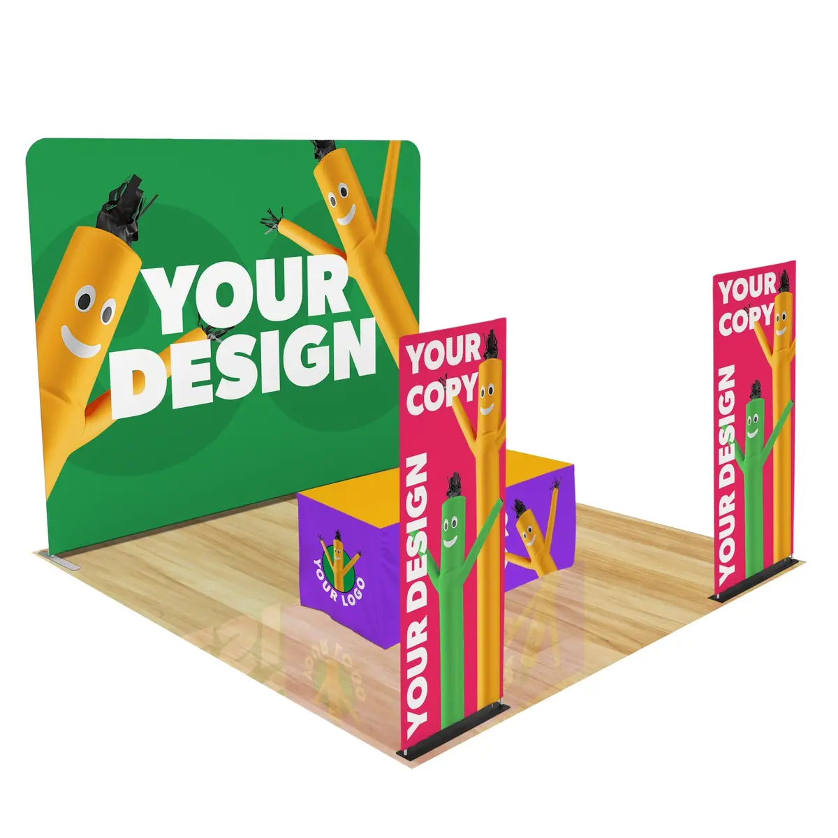 Custom 10Ft Trade Show Display With 2 Banners 12