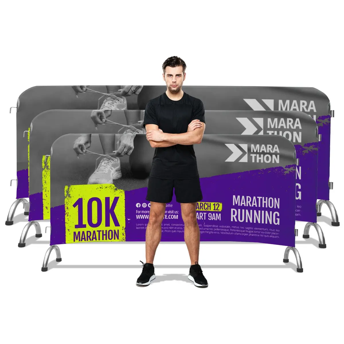 Custom Barricade & Barrier Covers 1