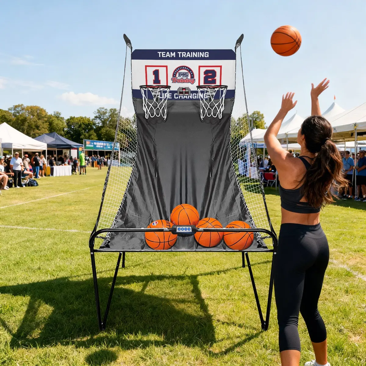 Custom Dual Hoop Arcade Basketball Game 2