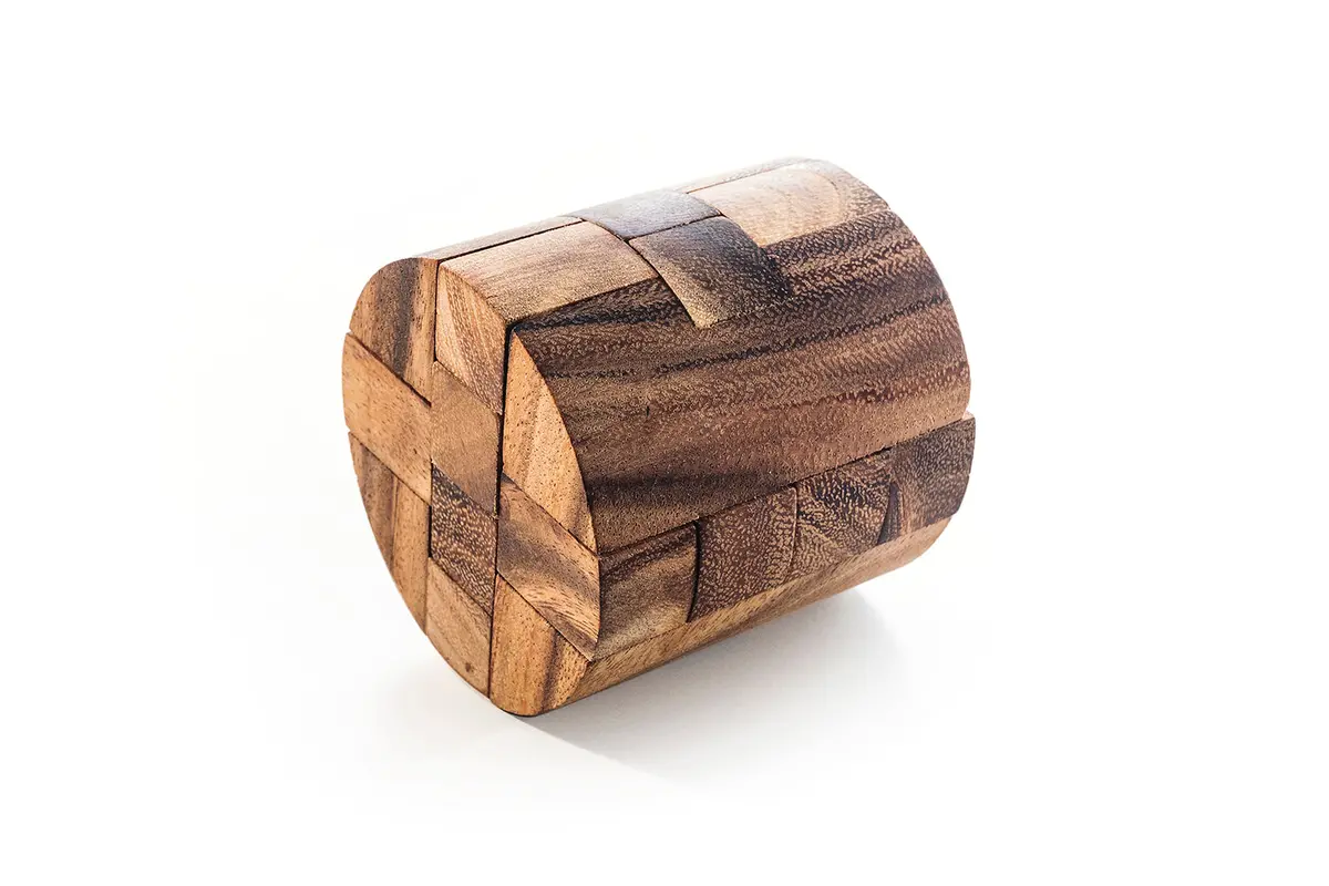 Cylinder Cube - Brain Teaser Wooden Puzzle 1