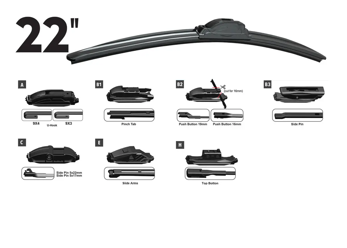 Rtx Rtx22oe - Rtx-Oe Essuie-Glace 22" Avant Multi-Fit Oe 7Pcs 2