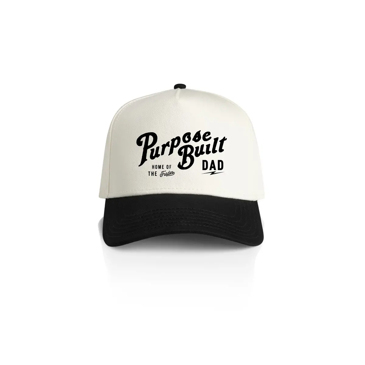 Purpose-Built Dad - Two Tone Hat, Natural & Black 1