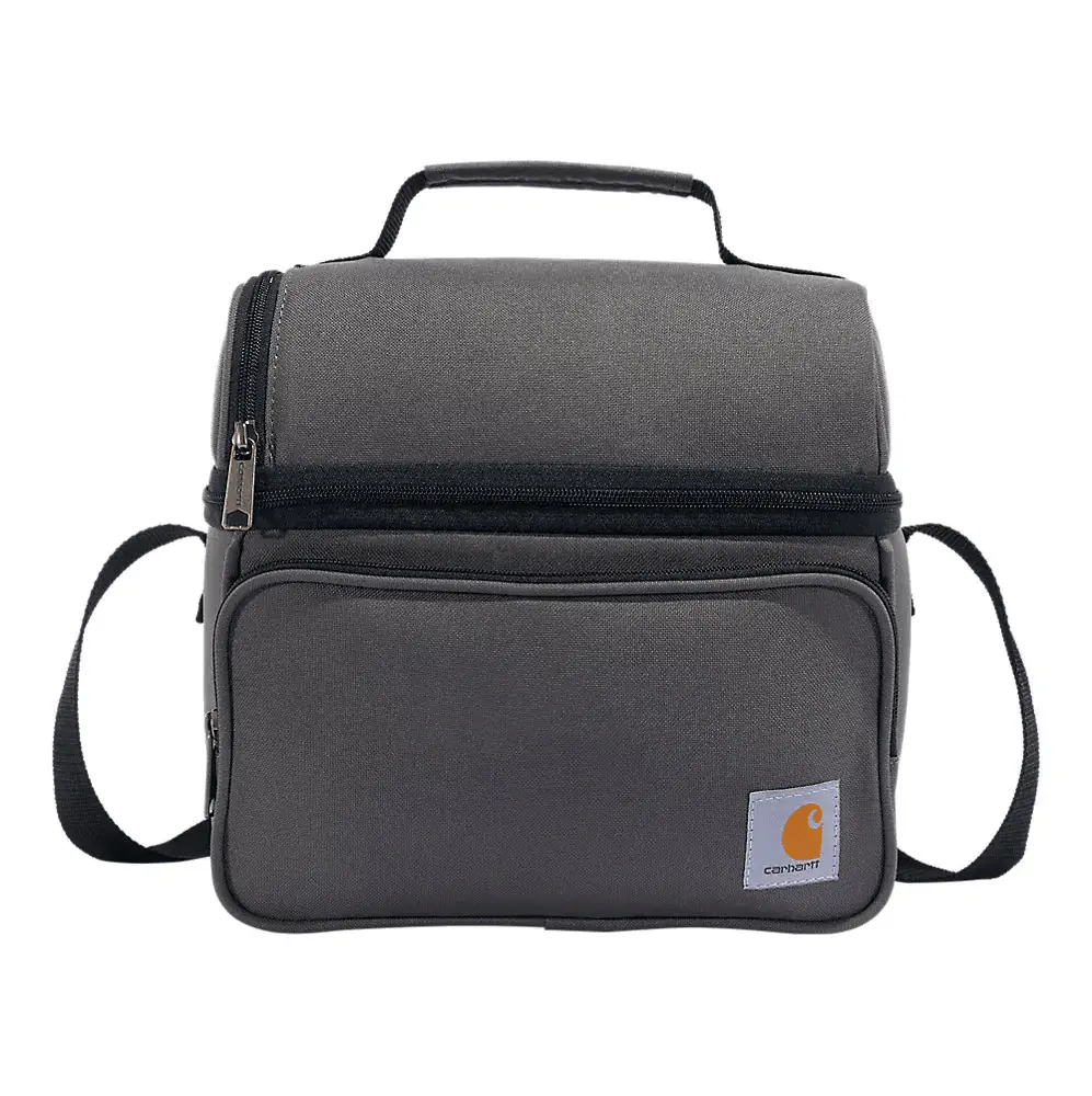 Insulated 12 Can Two Compartment Lunch Cooler - Gravel 1