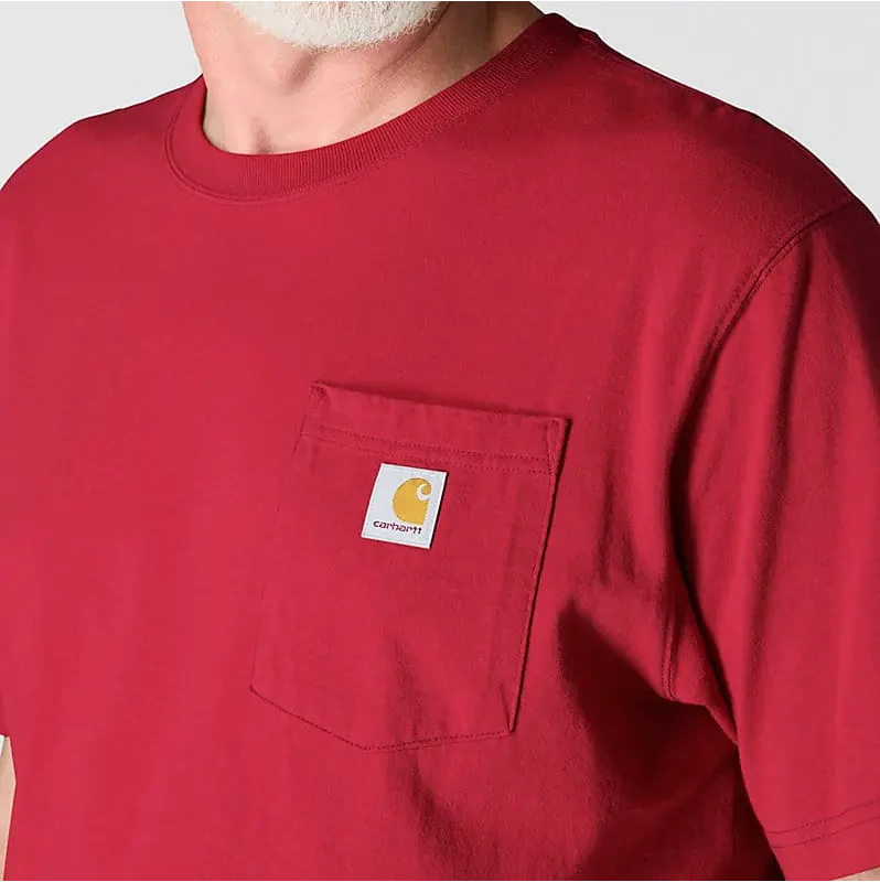 K87 - Loose Fit Heavyweight Pocket Tee- Industry Red 5