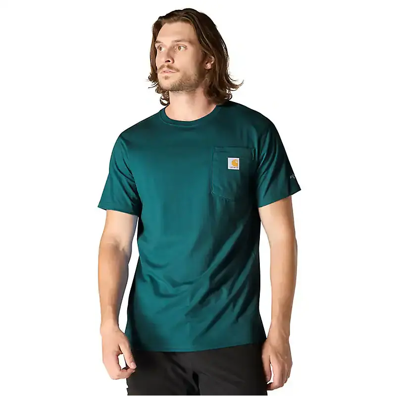 Force Relaxed Fit Midweight S/S Pocket T-Shirt - Greenstone 1