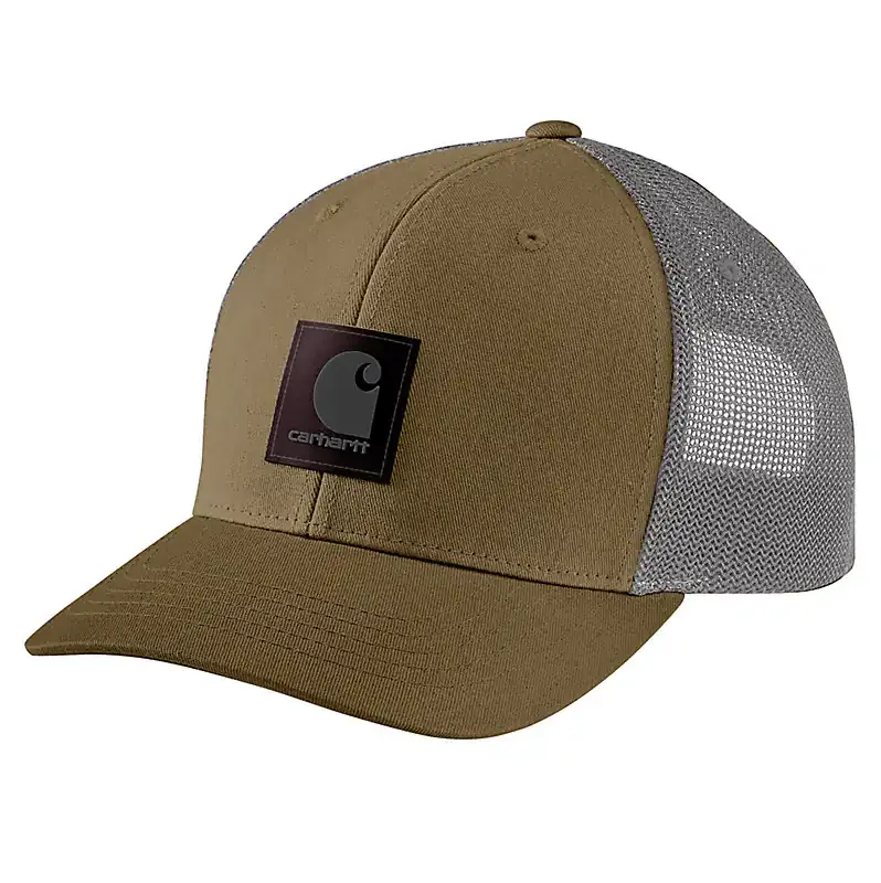 Rugged Flex Twill Mesh-Back Logo Patch Cap - Dark Khaki 1