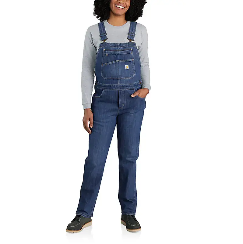 Women's Rugged Flex® Relaxed Fit Denim Bib Overall - Arches 1