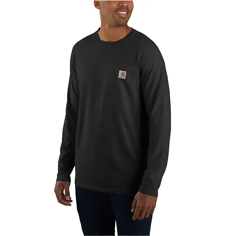 Carhartt Force® Relaxed Fit Midweight Long-Sleeve Pocket T-Shirt - Black 1