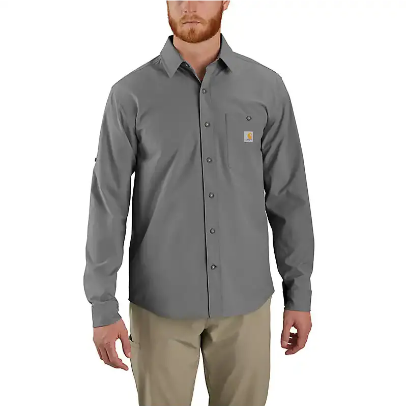 Force Sun Defender™ Relaxed Fit Lightweightl/S Shirt - Steel 1