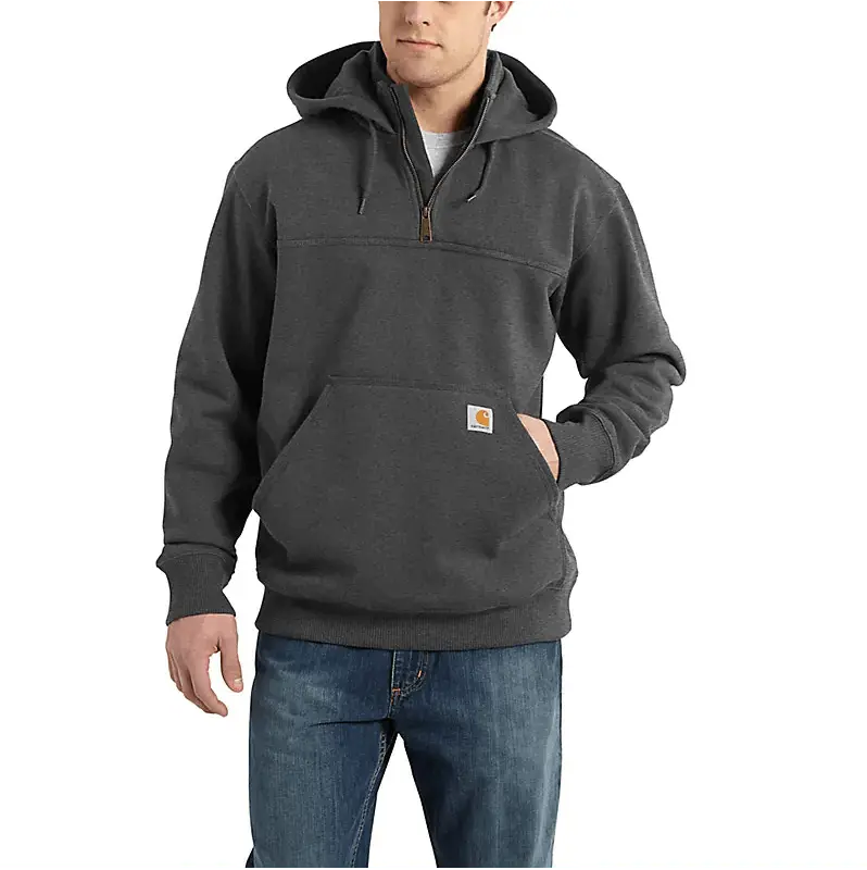 Rain Defender® Loose Fit Heavyweight Quarter-Zip Hoodie - Carbon Heather 1
