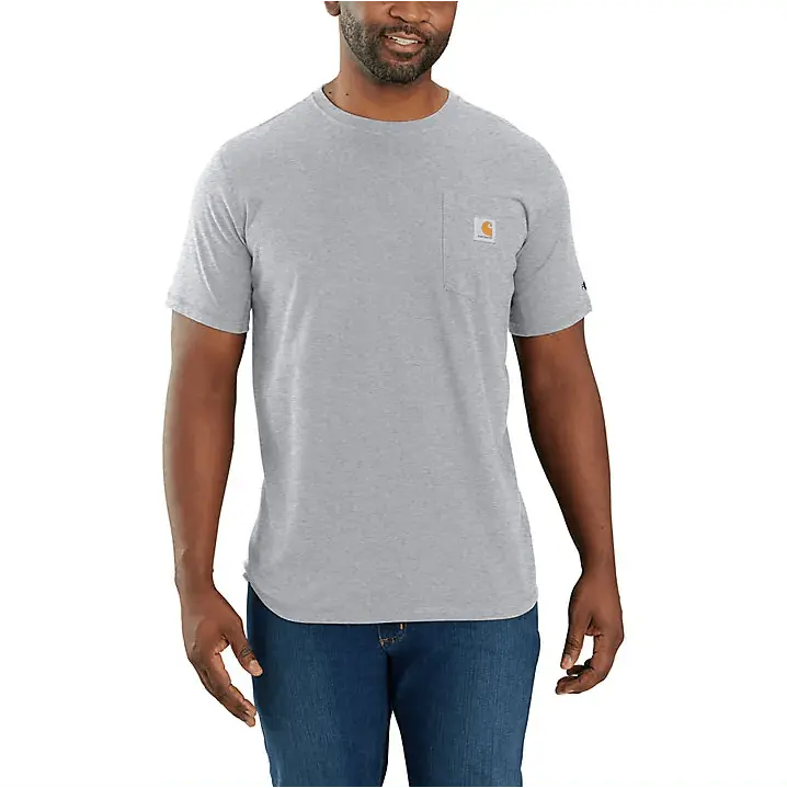 Carhartt Force® Relaxed Fit Midweight Short-Sleeve Pocket T-Shirt - Heather Grey 1