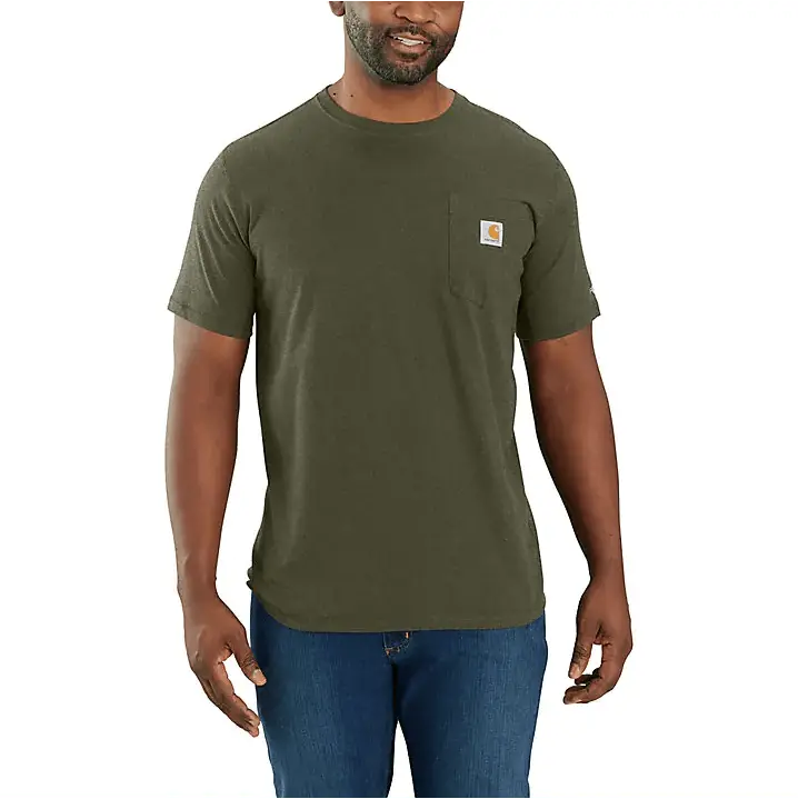 Carhartt Force® Relaxed Fit Midweight Short-Sleeve Pocket T-Shirt - Basil Heather 1