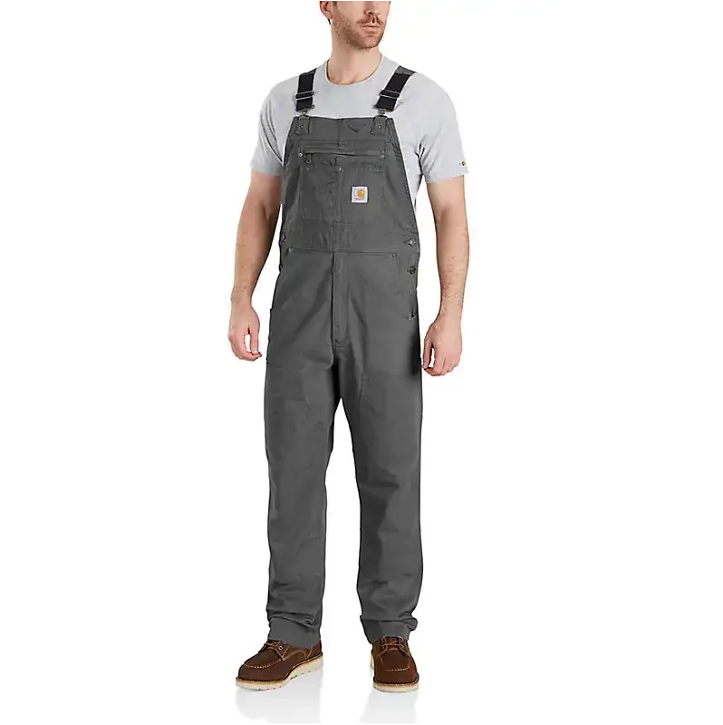 Rugged Flex Relaxed Fit Canvas Bib Overall - Gravel 1