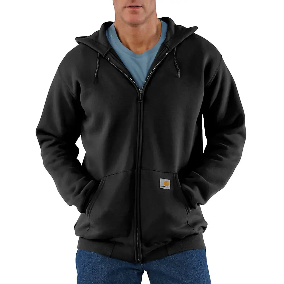 K122 Loose Fit Midweight Full-Zip Sweatshirt - Black 1