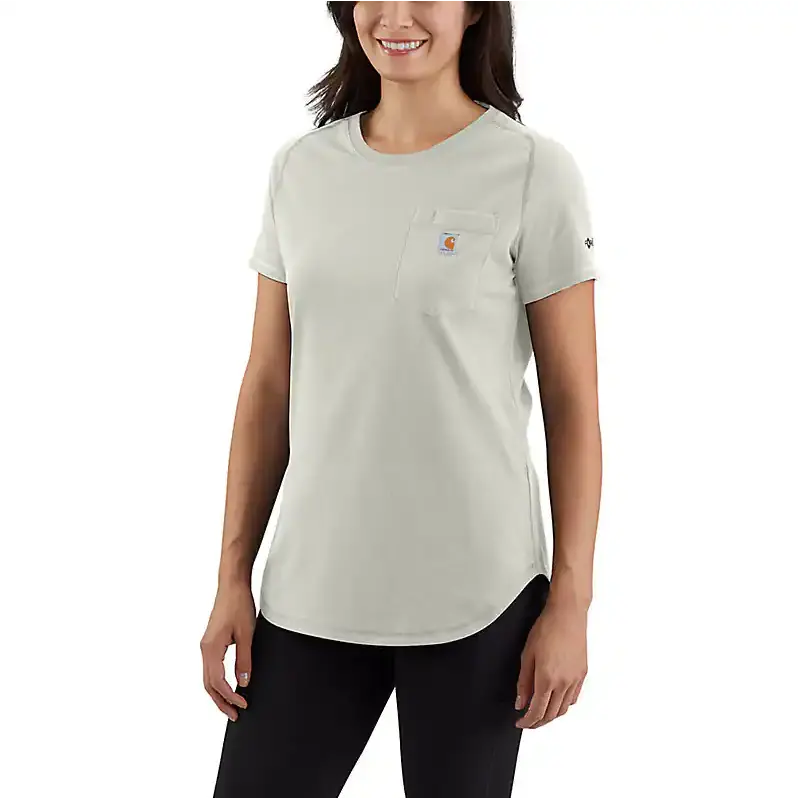 Women's Force Relaxed Fit Midweight Pocket T-Shirt - Malt 1