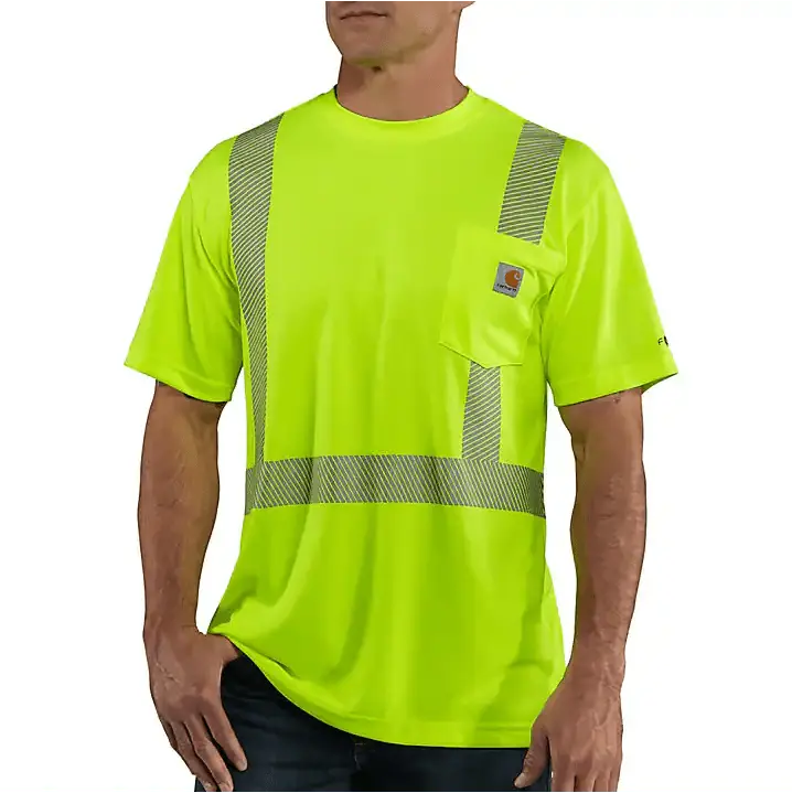 Class 2 High Visibility Force Short Sleeve T-Shirt - Brite Lime 1
