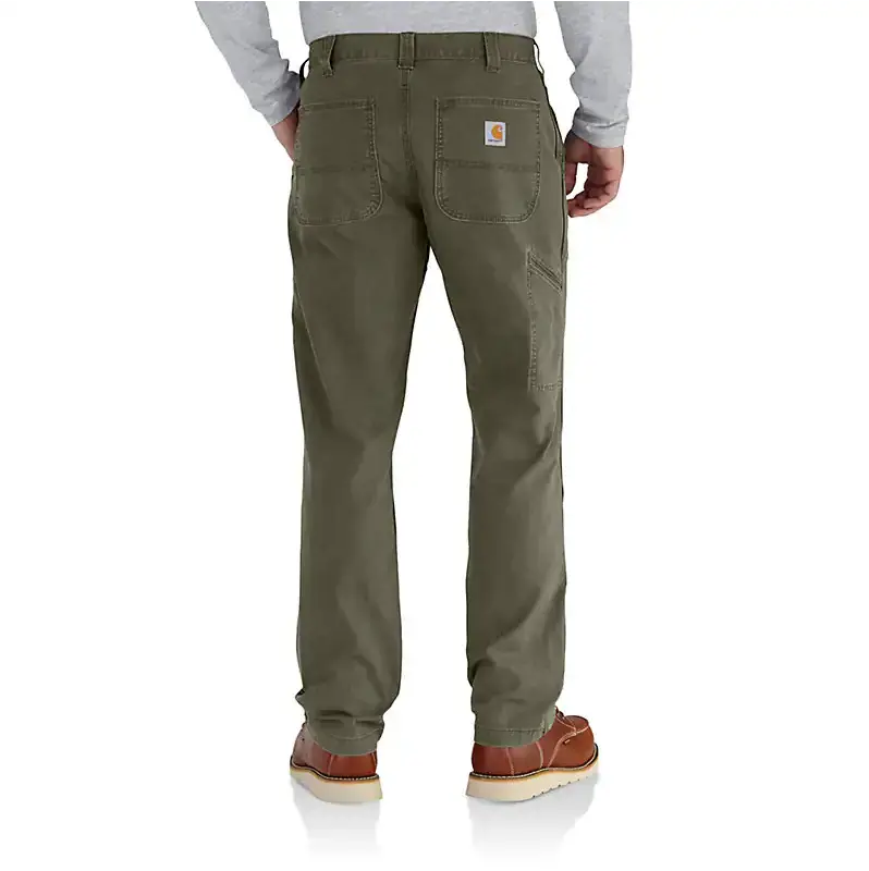 Rugged Flex Relaxed Fit Canvas Work Pant - Moss 2
