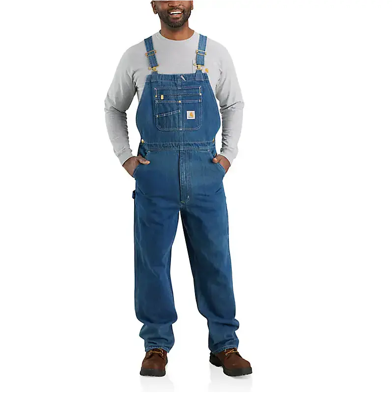Loose Fit Denim Bib Overall 1