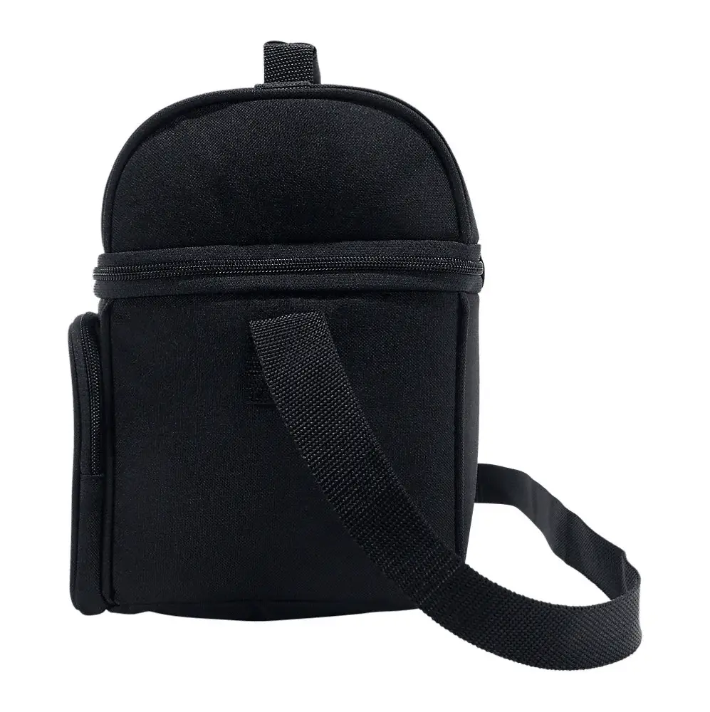 Insulated 12 Can Two Compartment Lunch Cooler - Black 2