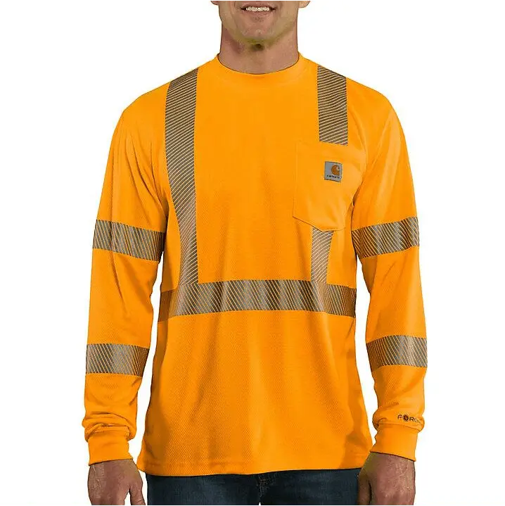 Class 3 High Visibility Force Long Sleeve T-Shirt - Brite Orange 1