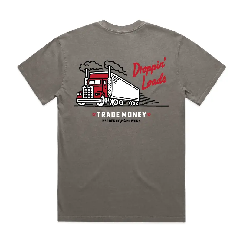 Droppin' Loads Hd Tee, Faded Grey 1