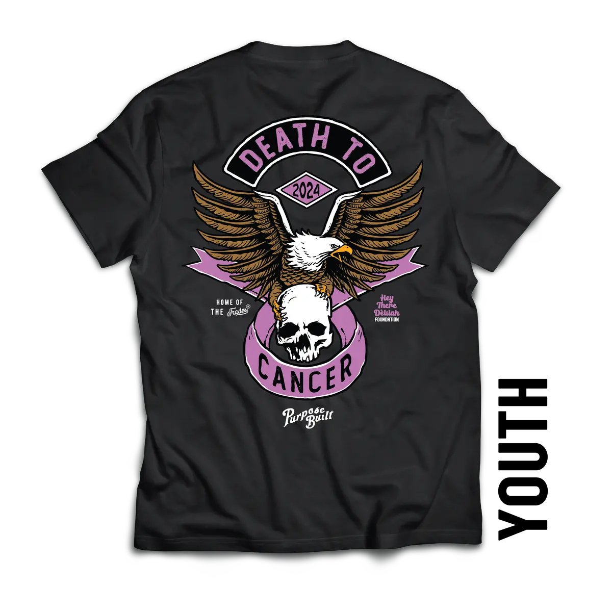 Youth Death To Cancer Tee, Black 1