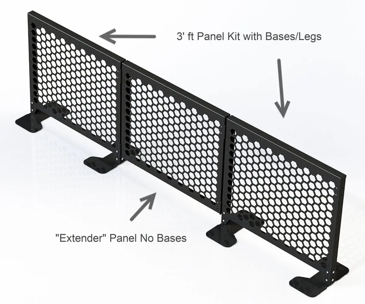 Essential Restaurant Partition - 3' Ft. Panel Kit 1