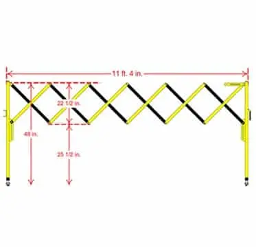 Expandable Barricade (Versa-Guard&Reg;) Extended Height 48" Vg-0048 1