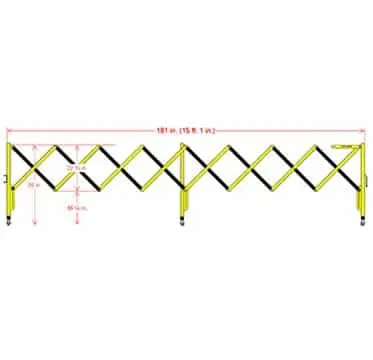 Expanding Barricade (Versa-Guard&Reg;) Extended Width 15' 2" Vg-0015 1