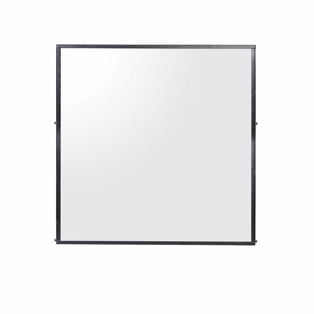 Extra Height Post & Panel Barrier - Black (W49" X H48") 1